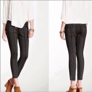 Free People Diamond Pin-stripped Skinny Jeans